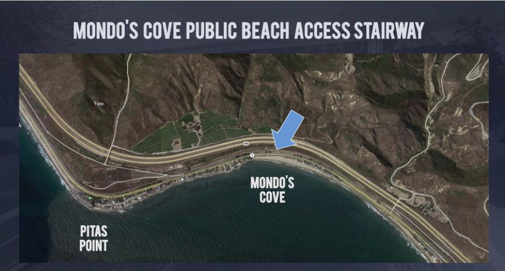 Mondo’s Cove beach stairway project art rendering