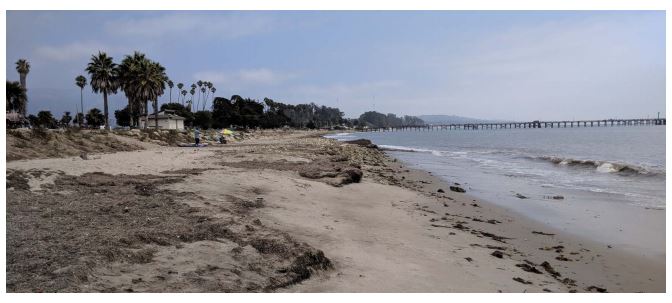 Goleta Beach September 3, 2018 photo of beach damage at Carpinteria beach